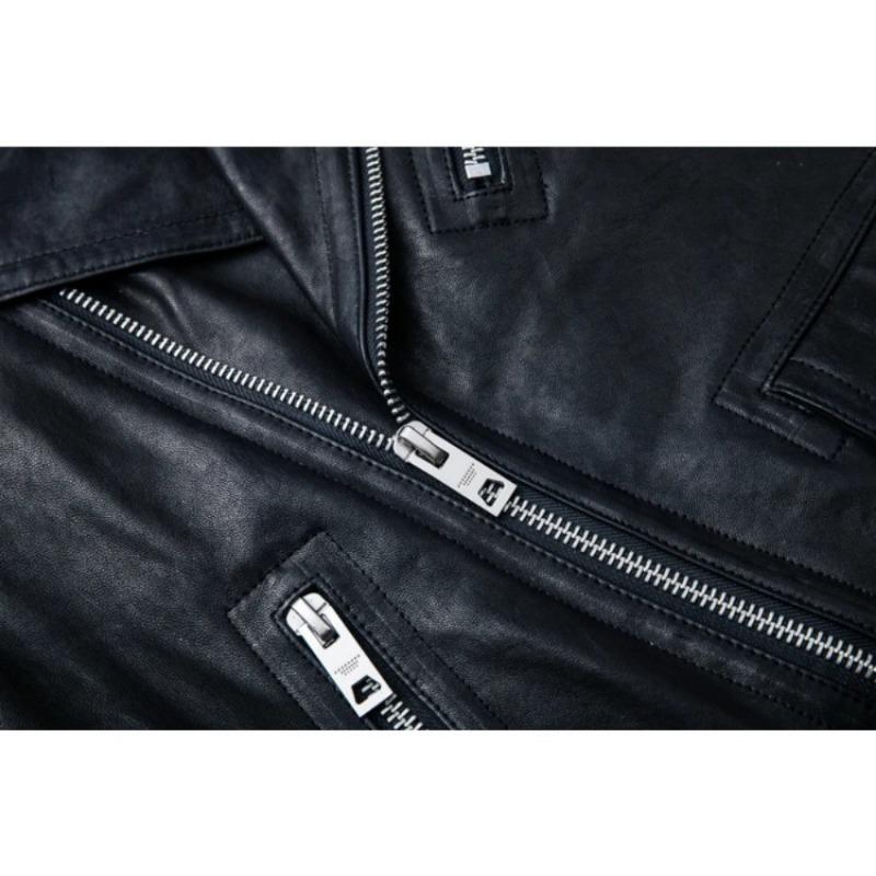 Chinese Size Soft Thick Sheepskin Genuine Leather Jacket Men Motocycle Biker Jackets Men Leather Jacket Riding Coat Winter Clothes Autumn