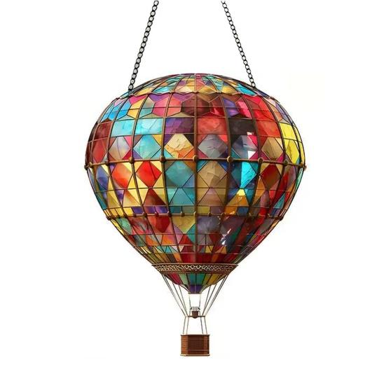 Hot Air Balloon Decoration 2D Flat Acrylic Pendant Colorful Hot Air