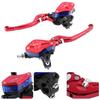 2Pcs 7/8inch Motorcycle Handlebar Master Cylinder Levers Handle Hydraulic Brake Pump Clutch with Master Cylinder Reservoir