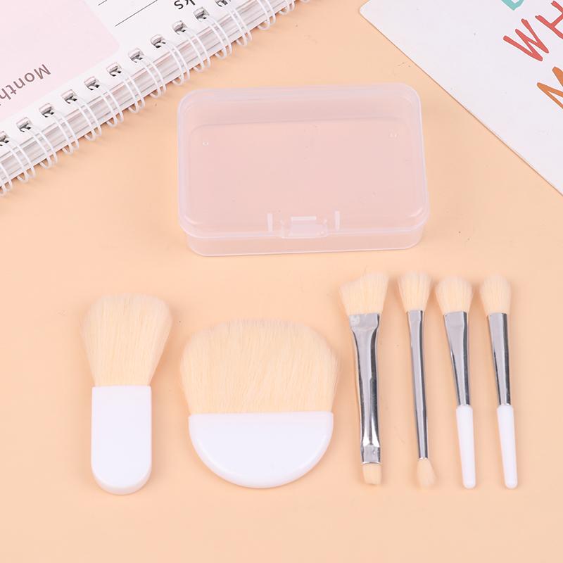 

6Pcs Mini Travel Makeup Brushes Set Soft Concealer Brush Beauty Foundation Eye Shadow Tool Eyelash Brush Cosmetic Tools With Box білий