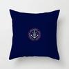 Home Decor Compass Anchor Pillow Cover Blue Mediterranean Cushion  Gift Sofa Office  Accessory Ornament 45x45cm