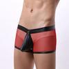 Men Thongs Hollow Out Mesh Sexy Opening U Convex Super Breathable Men Boxers Inner Wear Clothes