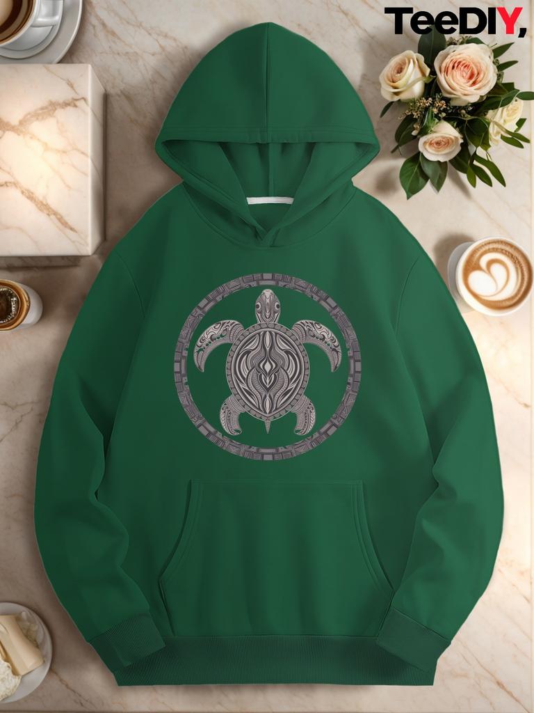 Polynesian Turtle Tribal Art women's hoodies