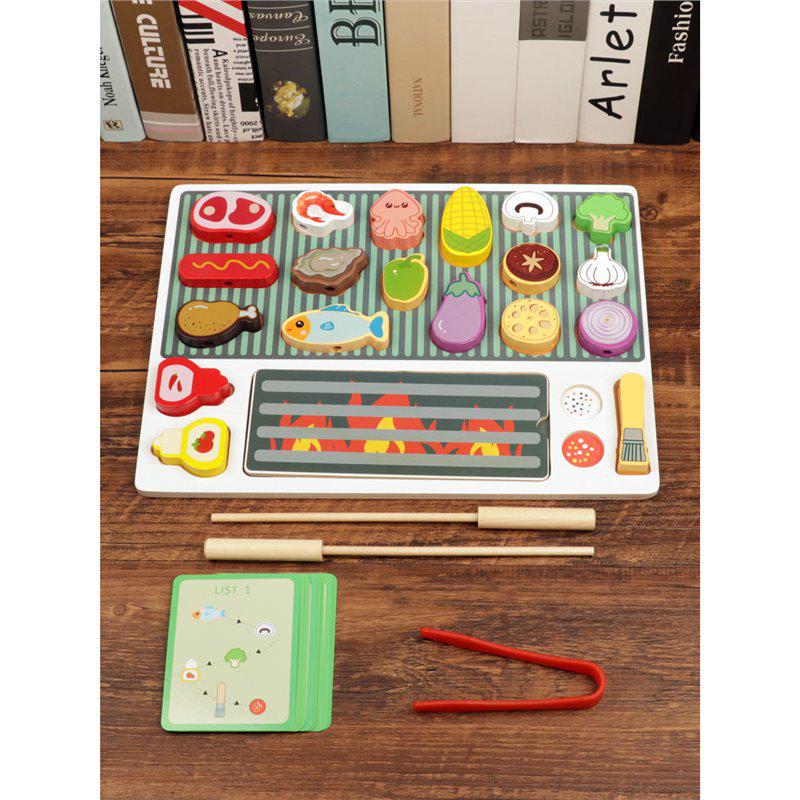 Educational Pretend Play Barbecue Skewer Set for Kindergarten Dollhouses - Enhances Fine Motor Skills