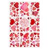 9 Sheets Watercolor Love Heart Print Window Decal Romantics Valentines Day Decors for Glass Door Window Sticker Clings
