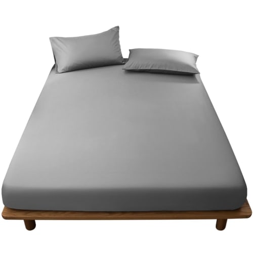 Absorbent, Quick-drying Fitted Sheet, Bedspread, Mattress Cover, Antibacterial and Odor-resistant (semi-double, 120 X 200 Cm, Gray). Suitable for Matt