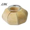Eco-friendly Wood Candle Holder Wooden Glass Holder, Rustic Driftwood Ornament, Farmhouse Natural Tabletop Decor for Living Room Bedroom Office