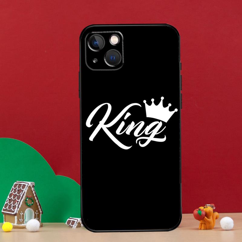 

Чехол для телефона с короной QUEEN & KING для пары на iPhone 15 13 11 12 14 Pro Max XS Plus X XR 12 13 Mini Мягкий чехол iPhone 13 Pro