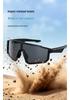 Smart Bluetooth Audio Cycling Goggles: AI Color-Changing, Windproof Glasses with Built-in Earphones