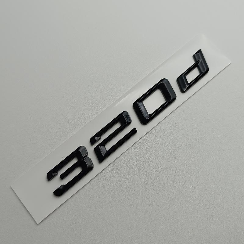 

3D ABS Black Logo 318d 316d 325d 330d 320d Emblem Letters Car Sticker Rear Trunk Badge For E90 E46 E91 E92 E93 F30 Accessories