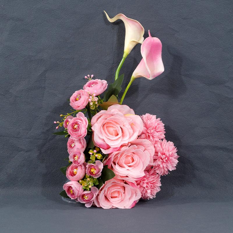 Artificial Rose Bouquet for Foreign Trade Brides, Wedding, Valentine's Day, Birthday, Cross-Border Hot-Selling Wedding Decorations,