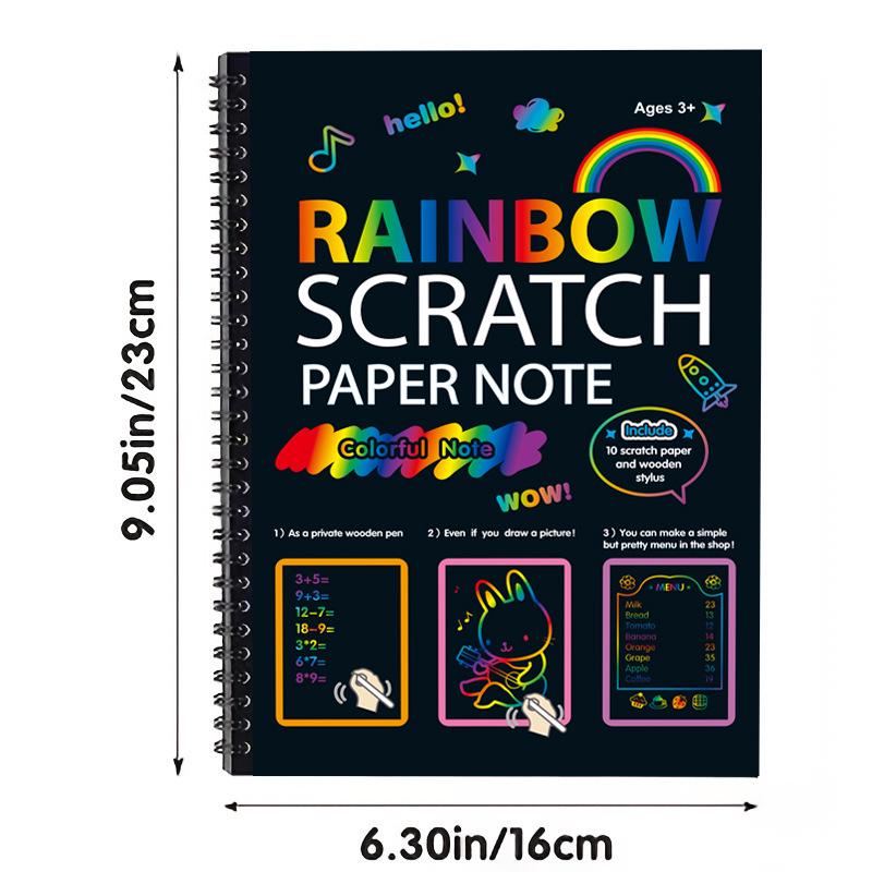 Colorful European & Korean DIY Scratch Art Book for Birthdays & Festivals