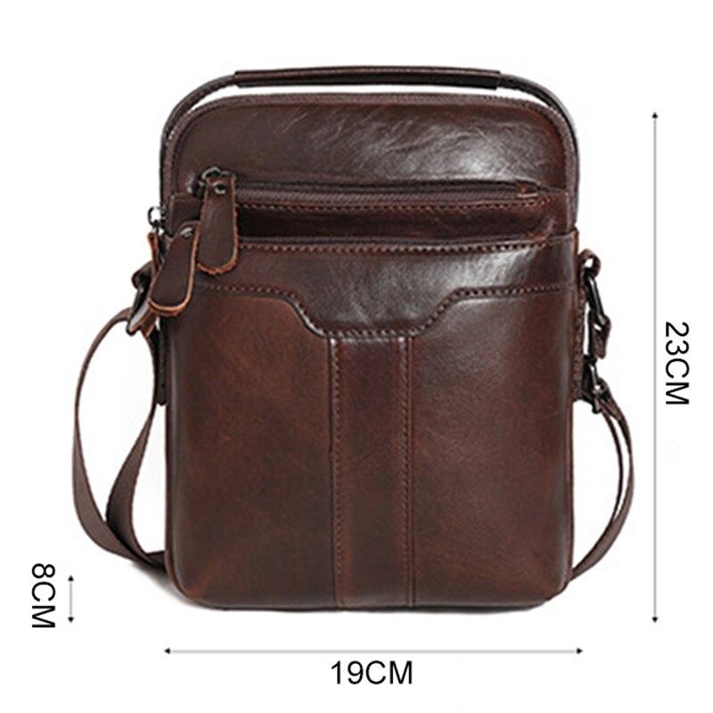 100% cuero genuino bolso de hombro para hombre Messenger Crossbody Bag  Vintage ipad Bag Crazy Horse Leather Cross Body Bag Bolso Hombre comprar a  buen precio — entrega gratuita, reseñas reales con