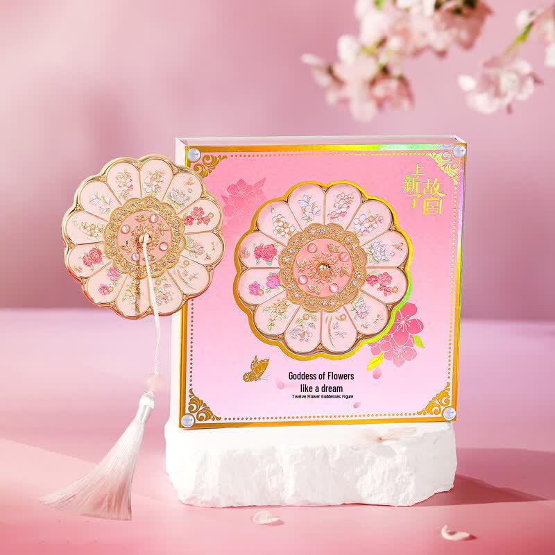Forbidden City Twelve Flower Deities Portable Cosmetic Mirror