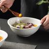 Creative Ingots Soup Noodle Bowl For Home Use High-End Deep Dish Restaurant Salad Bowl Nordic Style Pure White Ceramic Tableware
