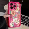 Floral Summer Thickened Anti-Fall Phone Case for iPhone16E 14 15 11 12 13 16 Pro Max 7 Plus XS XR bump Solid Silicone Back Cover