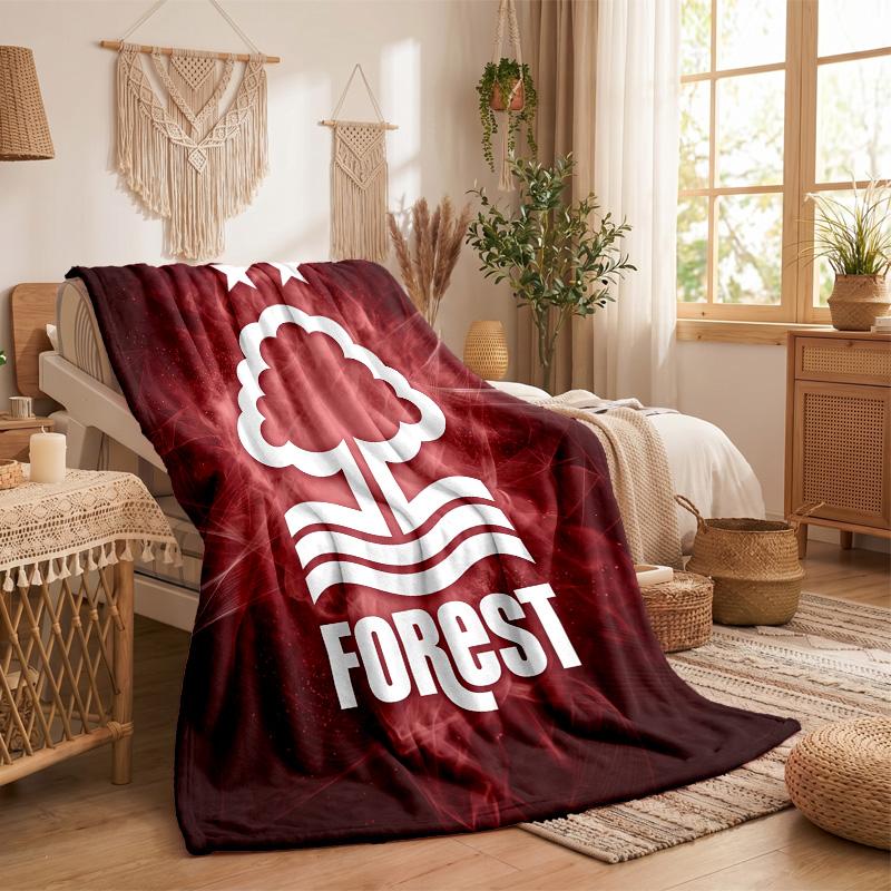 Nottingham Forest Theme Fleece Blanket Cozy Soft Plush Blanket For Bedroom Couch Travel