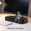 Sitting Spartan Warrior Figurine 3D Printed  Hanging Leg Greek Statues Display Screen Mini Decor for Gaming Desktop Office Gifts