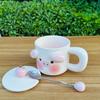 Cute Pig Souvenir Gift Cup Ceramic with Lid Mug Large Capacity Water Cup Birthday Gift Girl Couple Cup