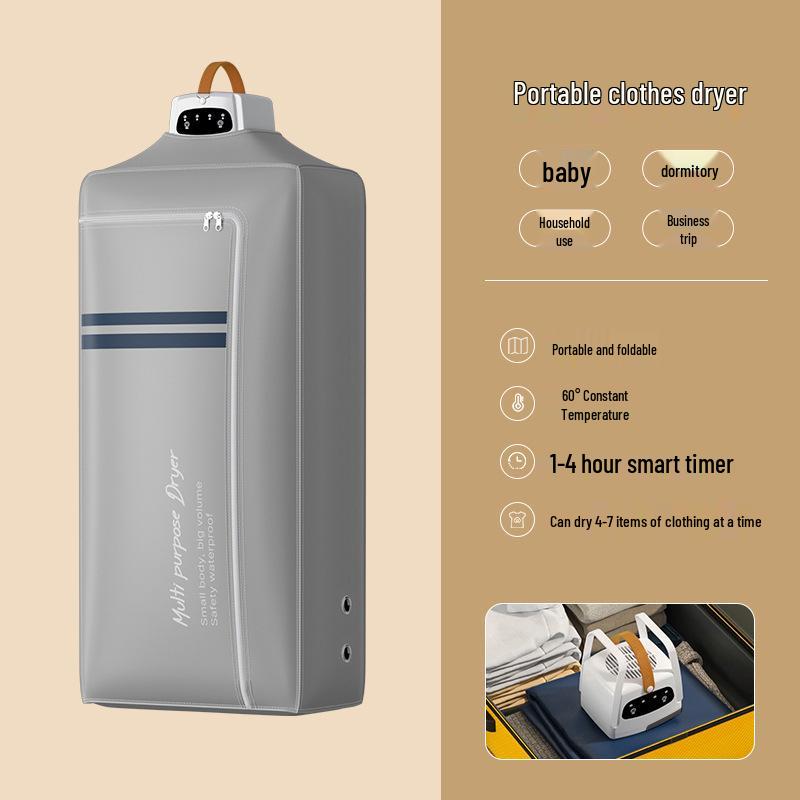 Compact Smart Timer Portable Clothes Dryer for Dorms & Travel EU (Not for domestic use)