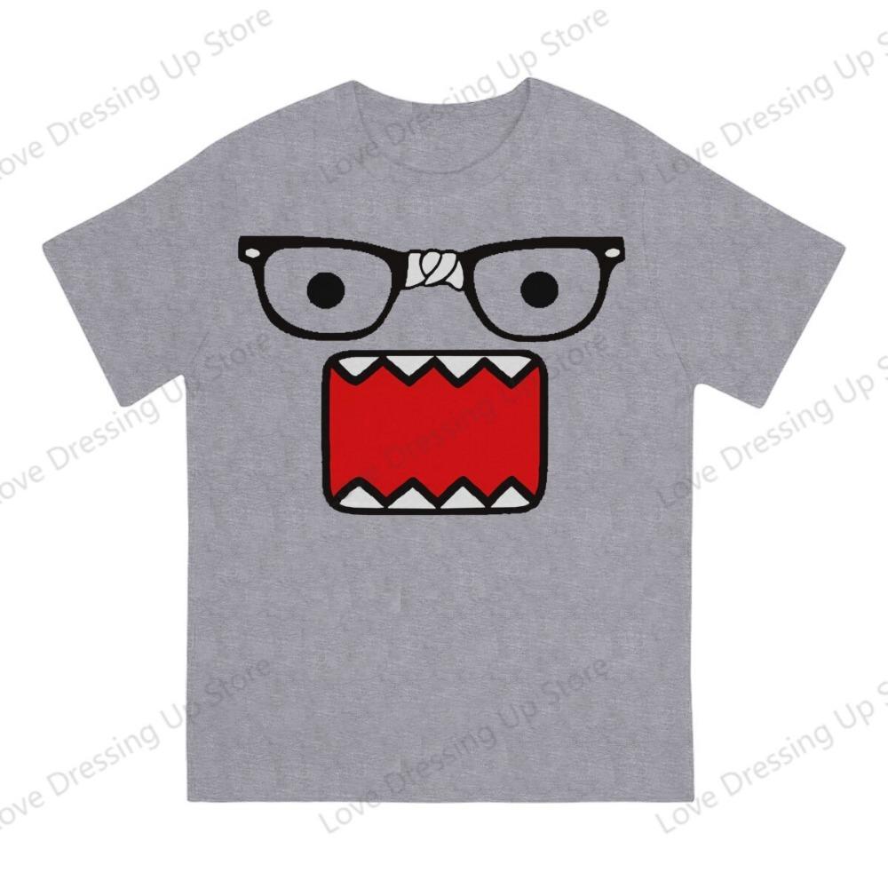 Domo Kun Print Funny Short Sleeved T-shirt Men
