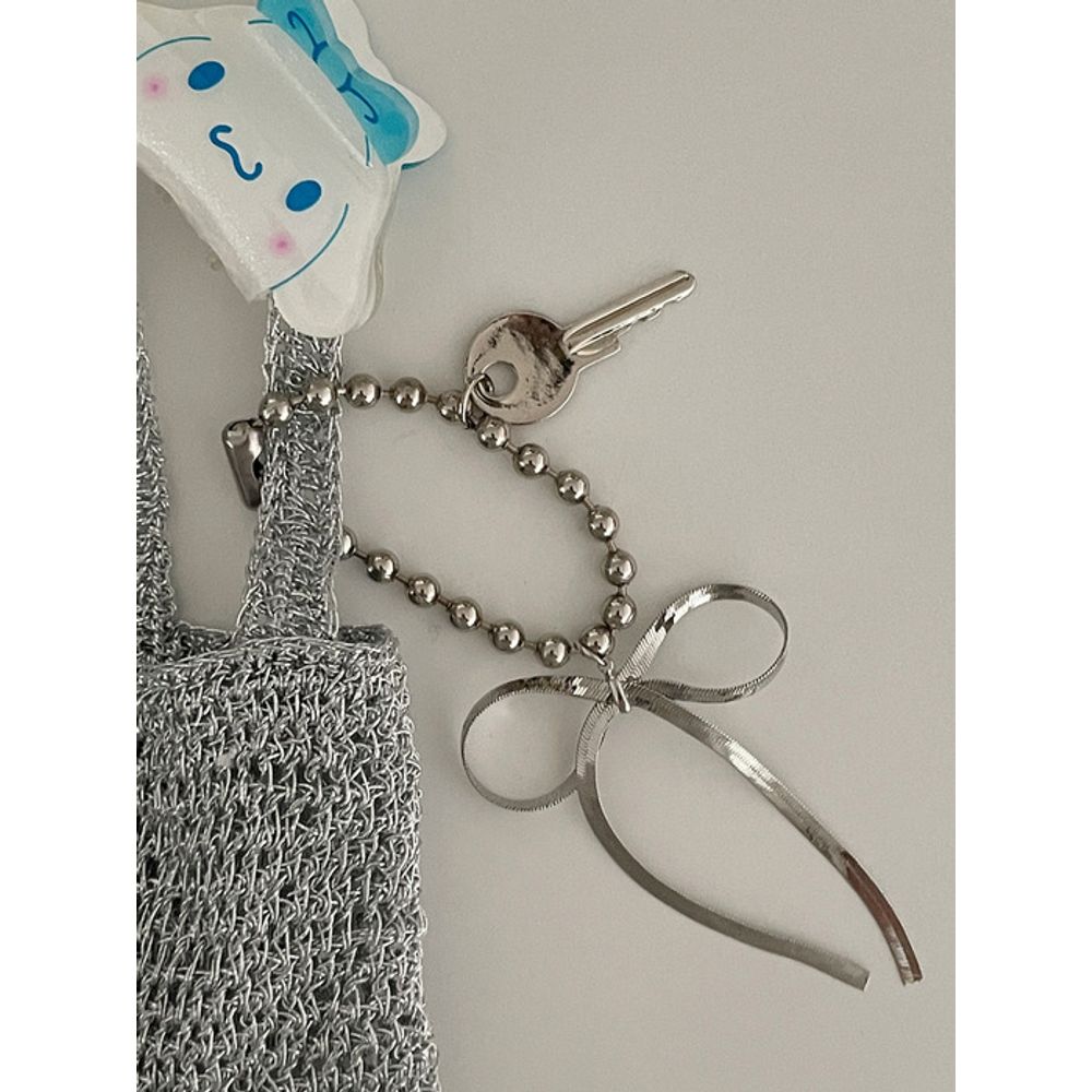 OUI SAY YES! Metal Pendant & Ball Chain Keyring