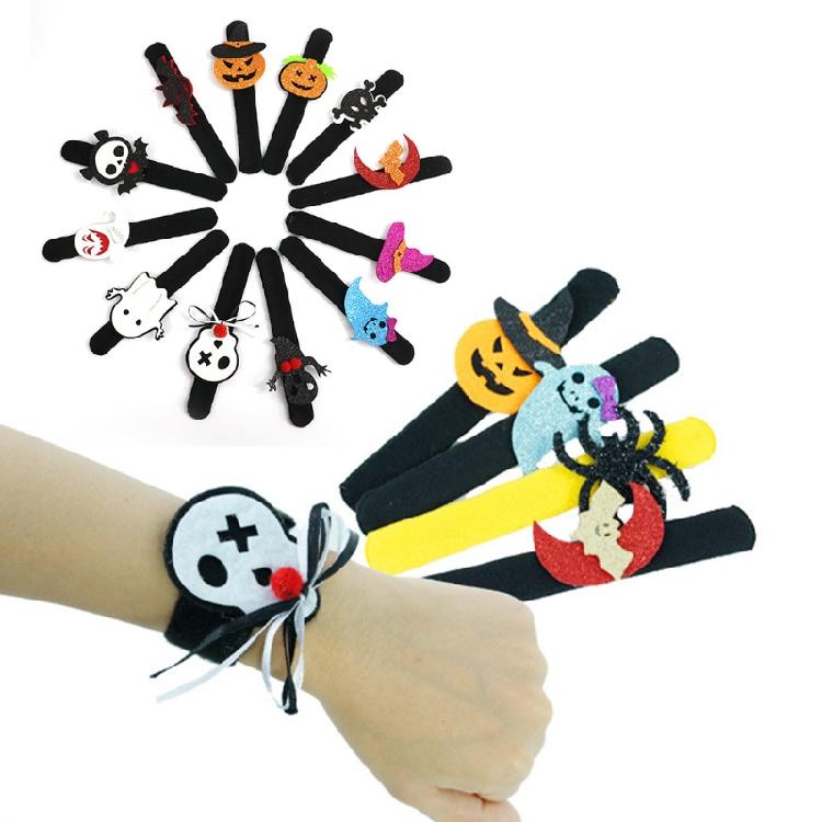 Bracelets Claquants Rétro Cadeaux de Fête avec Motif Varié Design Fantôme Citrouille