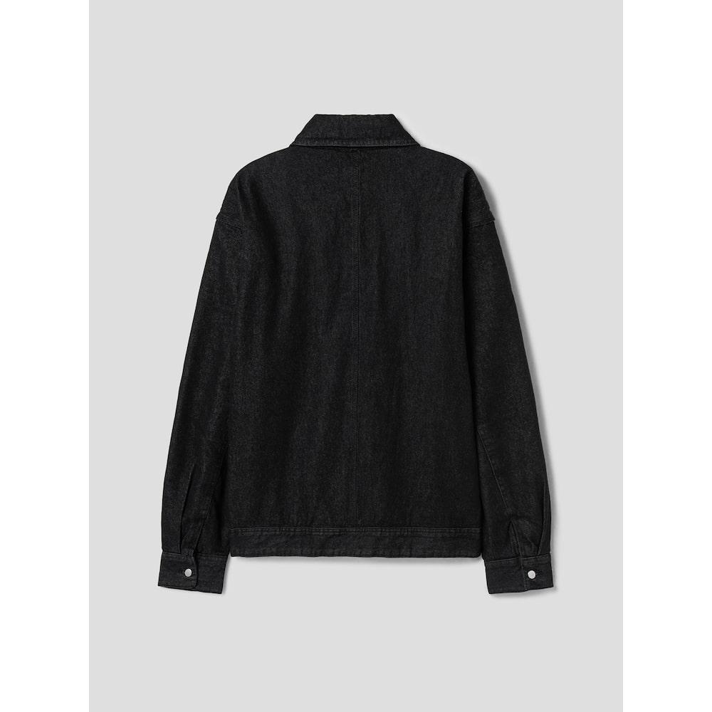 8seconds Collared Zip-Up Padded Denim Outerwear Black