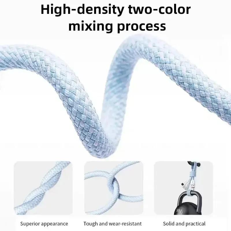 6A 3 In 1 USB Type C Cable 66W Super Fast Charging Cables for Huawei Xiaomi Samsung OPPO Lightning Data Cord for iPhone 12 2 3M