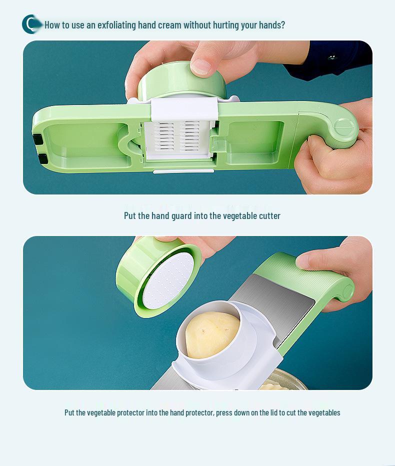 Multifunctional Stainless Steel Vegetable Slicer & Grater with Hand Guard