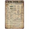 Room Decoration Sewing Knowledge Vintage Metal Tin Sign Fun Wall Art Vintage Tin Sign Metal Poster