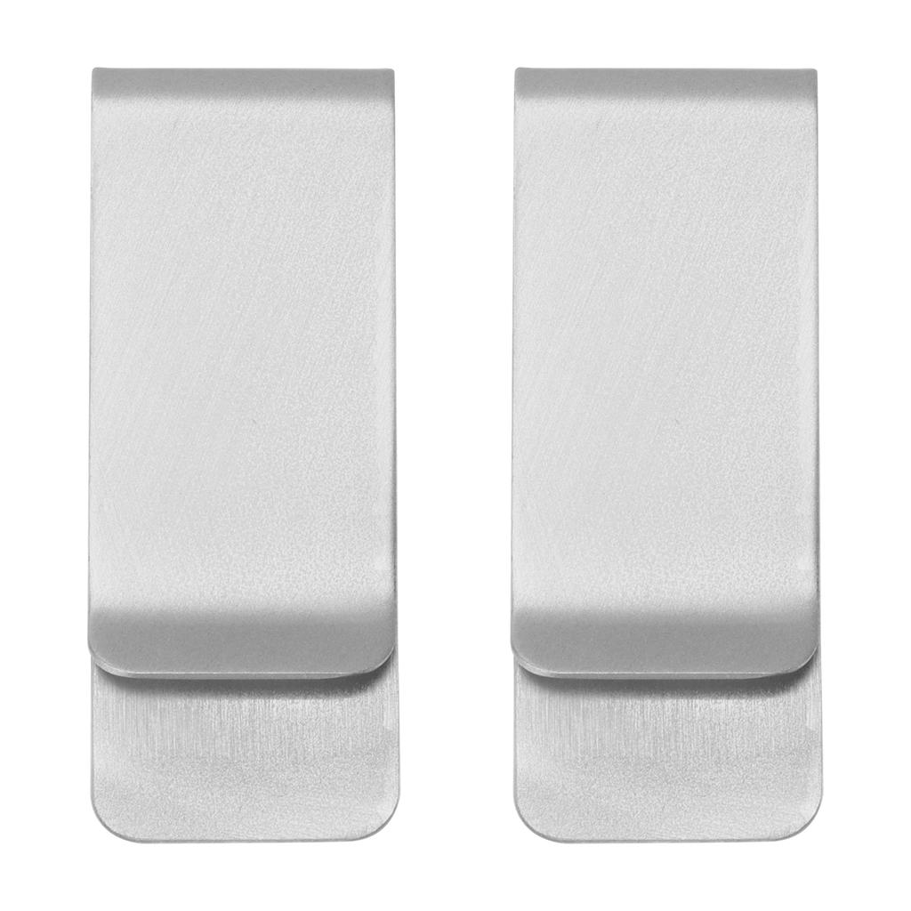 2Pcs Metal Money Clips Stainless Steel SpecialShaped   Wallets Credit Cards Holders for Men(Gold )