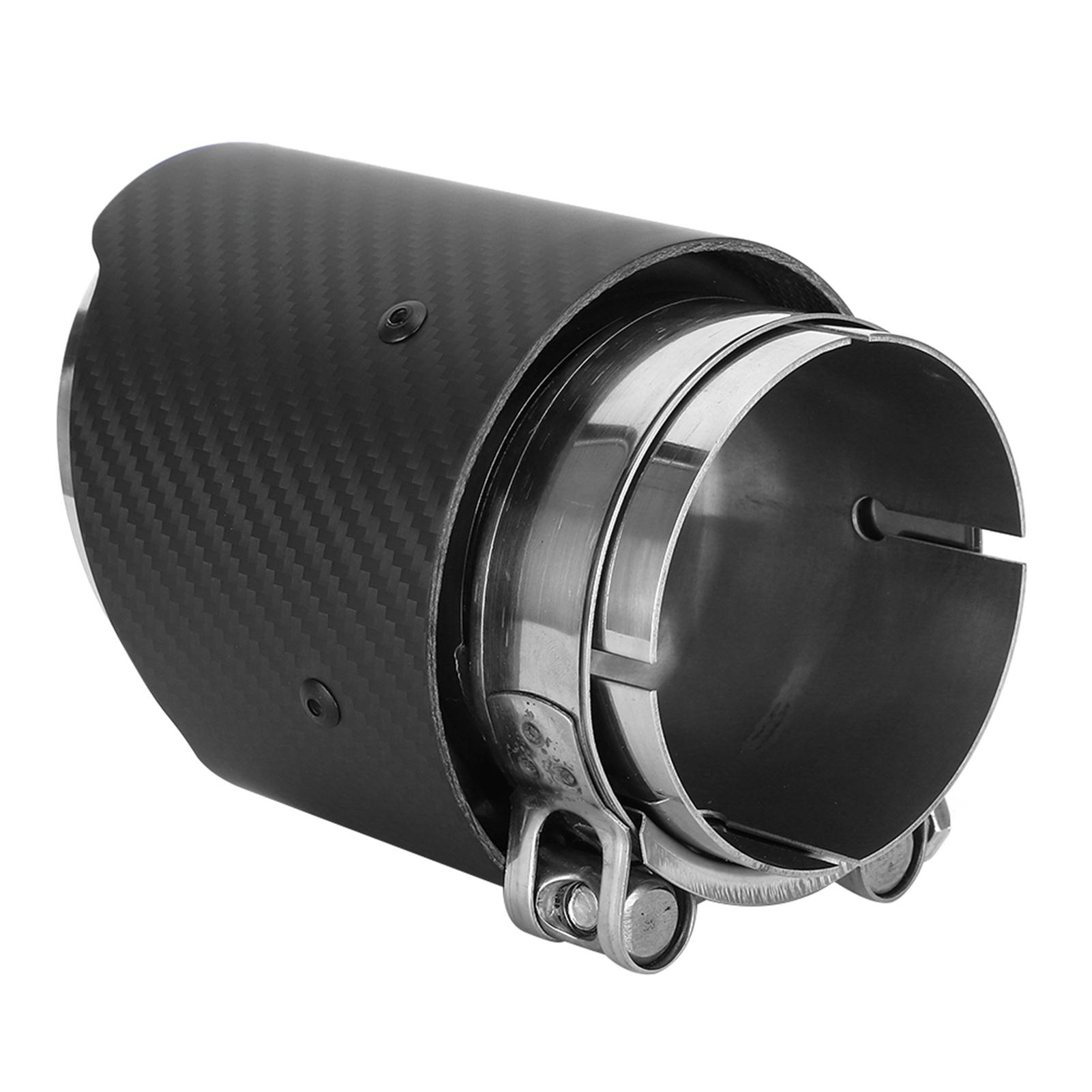 Carbon Fiber 80mm Inlet 101mm Outlet Tail Throat Staight Sided Matte Exhaust Pipe Tip Fit for Mazda CX5 CX4 for 76mm