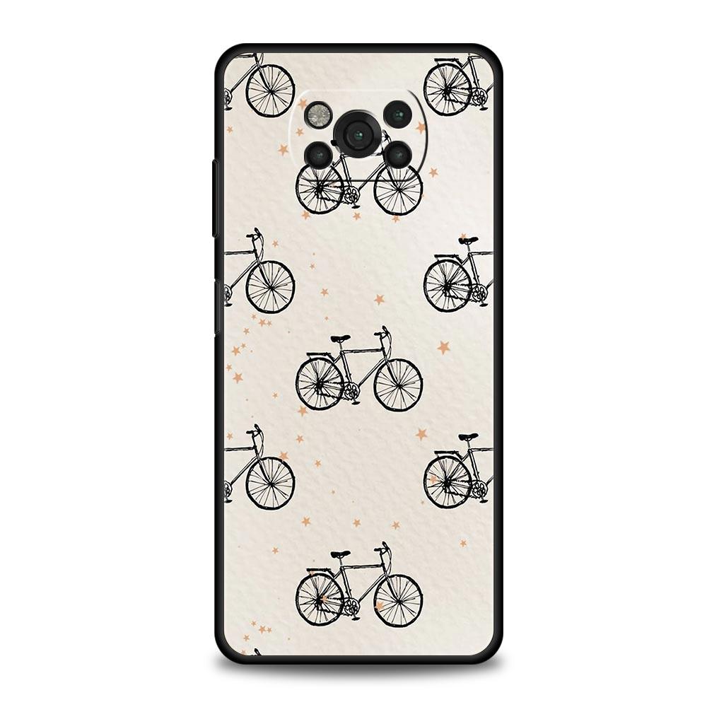 Mountain Bike Cycling Art Phone Case For For Xiaomi Poco X6 X5 Pro X4 X3 NFC F5 Pro F4 F3 GT M5 M4 Pro 5G M3 C51 C50 C55 Cover
