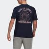 adidas T Shirts Men's Ink Blue Crew Neck Moderate Straight Fit GN8184