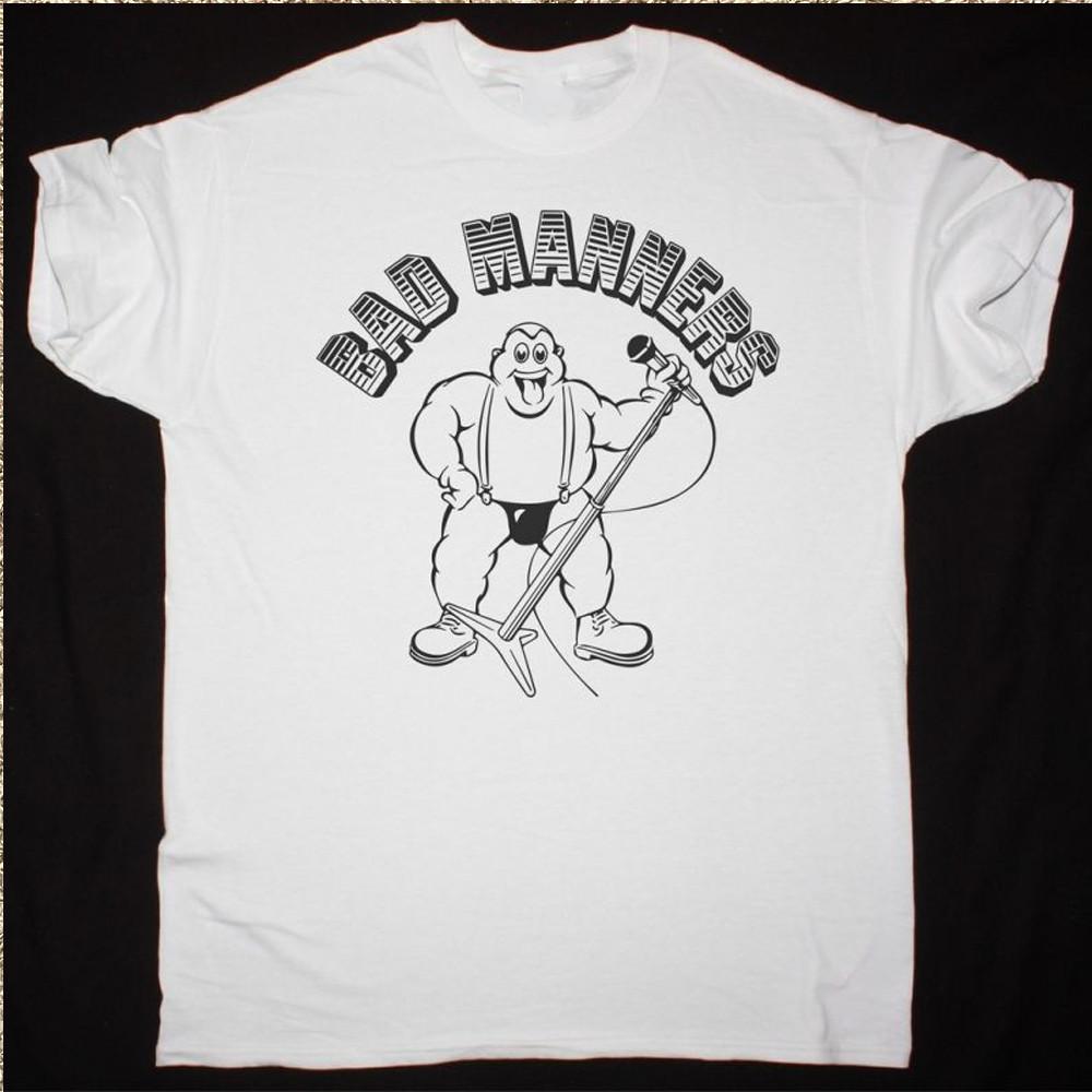 Bad Manners 2024 BAD MANNERS SKA N B WHITE NEW WHITE Tee Shirt S-5XL MR454 XXXXL