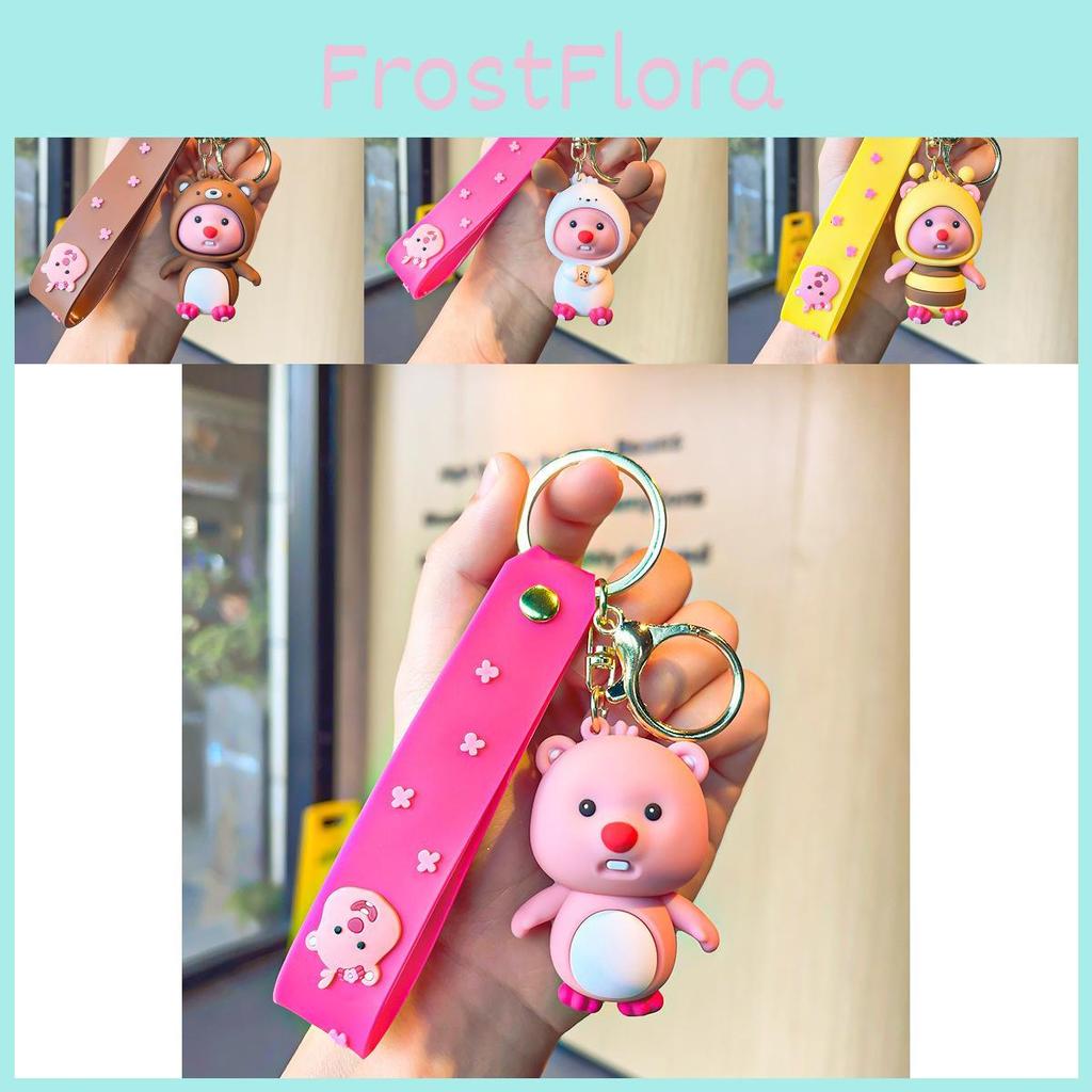Adorable Cartoon Beaver Keychain Cute Silicone Figure For Girlfriend Gift