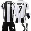 2425 Maillot de Football Juventus N°. 9 Hovic 10 Ildez 7 Chiesa 19 Thuram Ensemble
