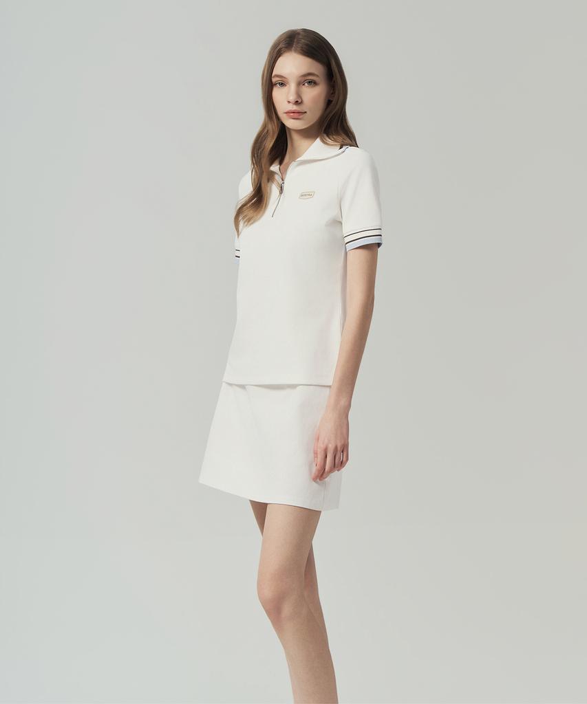 DUVETICA Lungara (Light Ivory) (Women'S Short-Sleeve Polo Shirt)