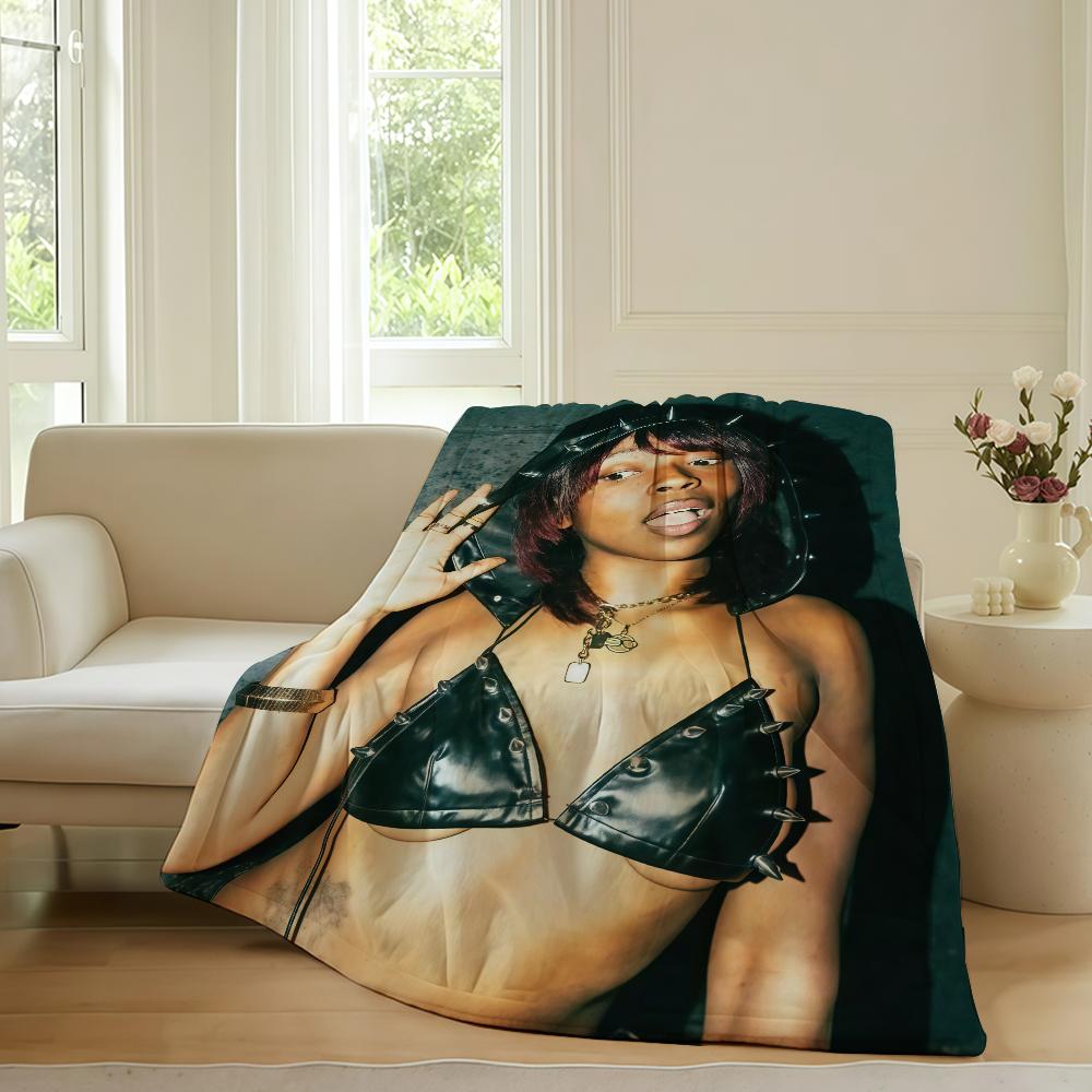 Female singer Theodora Blanket For Sofa Office Bed Plane Travel Sleep Read Relax Camping Soft And Warm