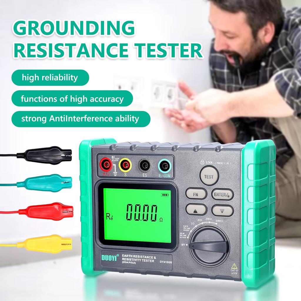 Irfora Digital Multimeter Ground Resistance Solar Power Generation Voltage Meter Tester, Tester,