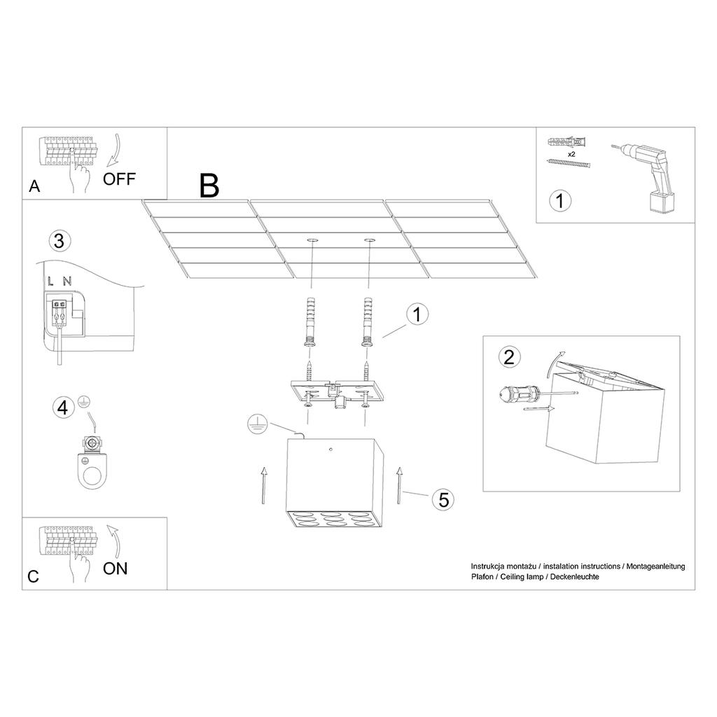 Plafon Ozzy Led Czarny Alu Sollux Sl.1211
