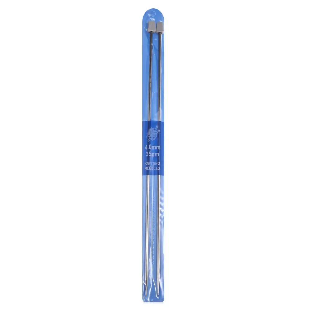 2Pcs/Set Stainless Steel Straight Knitting Needles DIY Sweater Weave Crochet Hooks Metal Crochet Knitting Tools Accessories