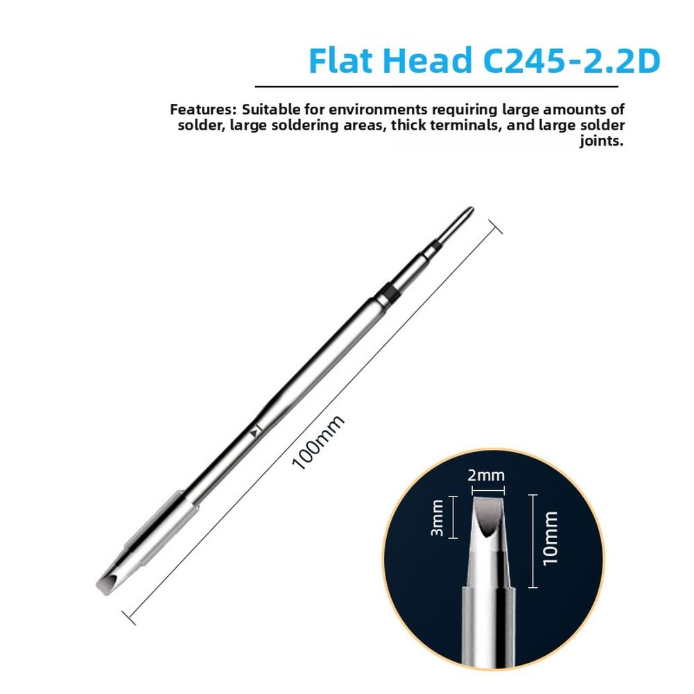 C245 Soldering Iron Tip Stainless Steel High Temperature Resistant For OSS TEAM C245 Series Quick Heat Smooth Flow Accessories