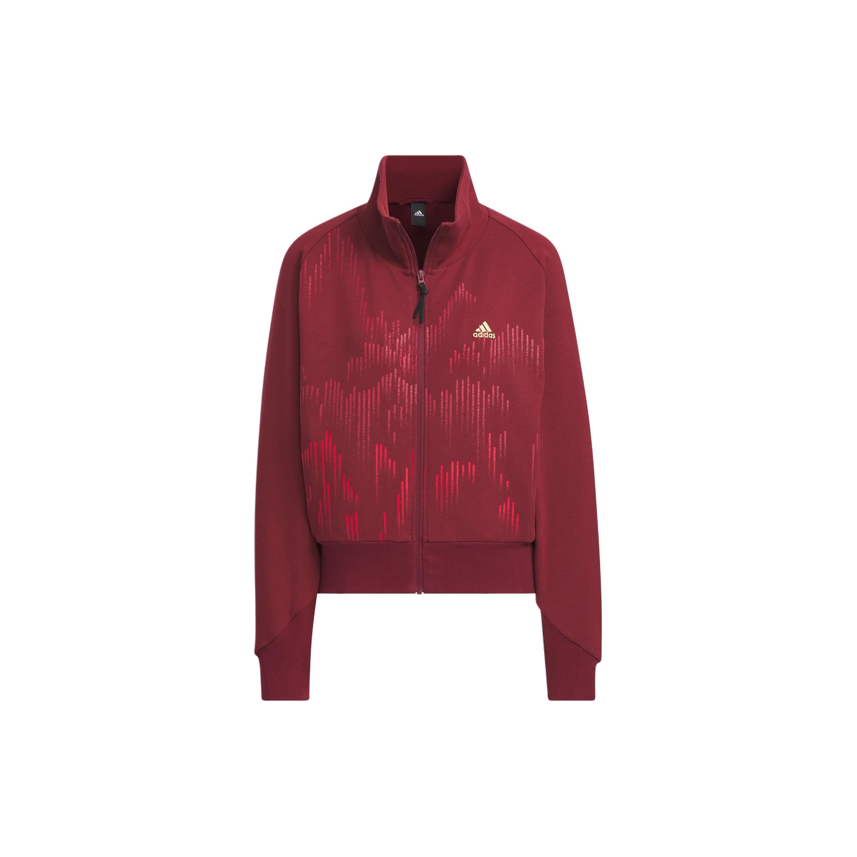 

Куртка Adidas X Art Master Колаборація Серія Лі Керан З принтом Спортивна Повсякденна Куртка Жіноча Куртка Темно-Червона JF0790 S