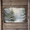 Vintage Christmas Tin Sign Metal Wall Art Farmhouse Holiday Decor