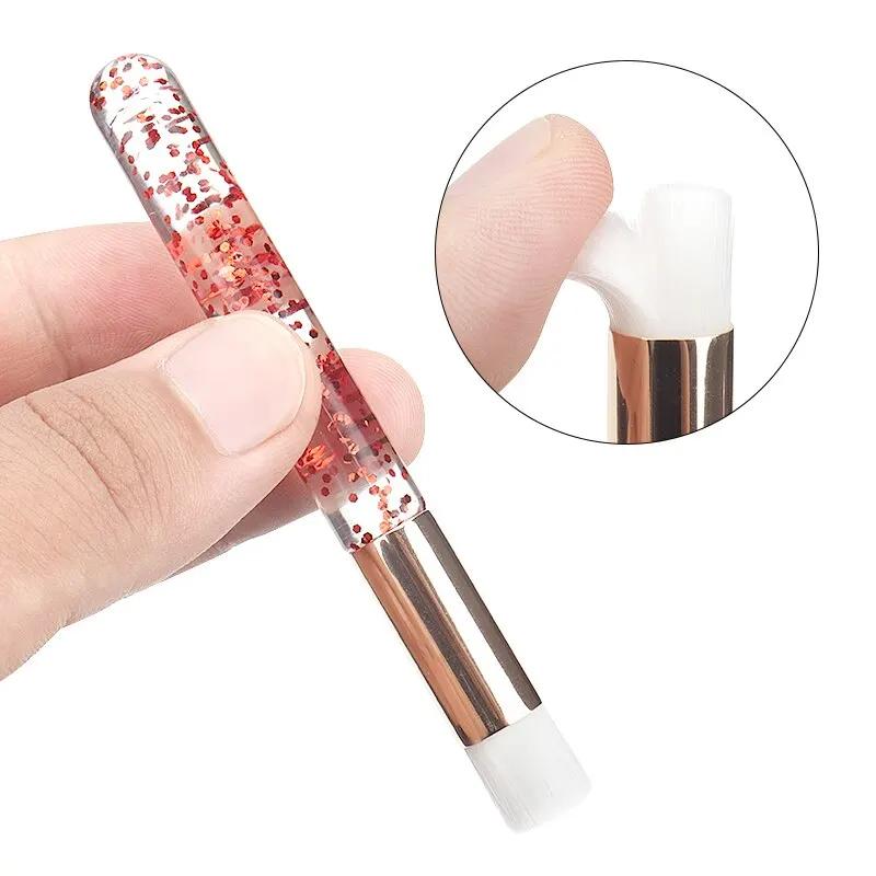 Wholesale  Crystal Eyelash Cleaning Brushes For Eyelash Extensions Nose Blackhead Cleansing Brushes Lash Comb Makeup Tools
