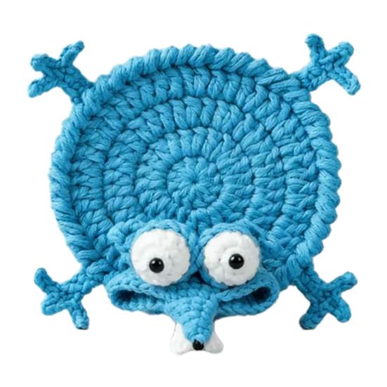 

Ручная вязка, забавные подставки под стаканы в виде белок, милые вязаные хлопковые подставки под напитки, термостойкие и впитывающие, изолированные подставки под кофейные чашки, очаровательный декор для стола, новинка