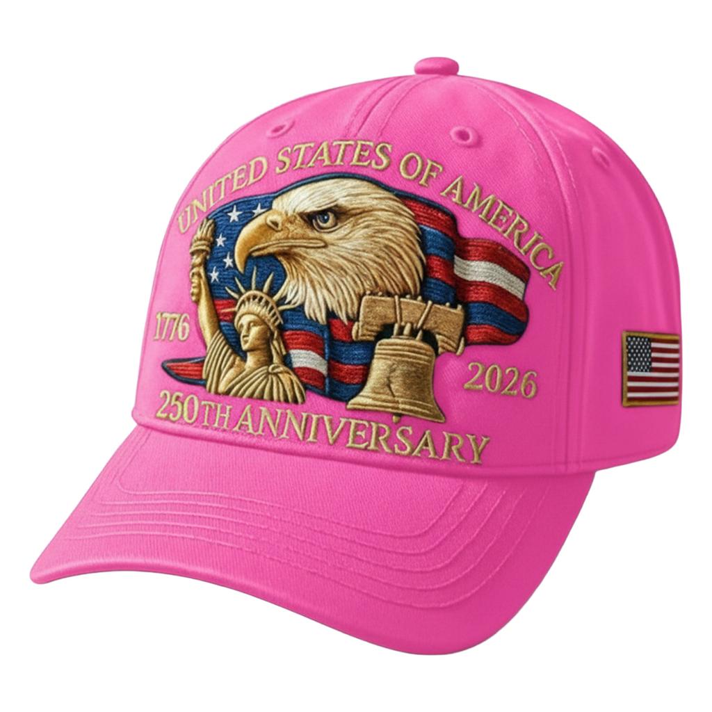 Anniversary American Hat Embroidered Craft Patriotic Theme Adjustable Comfortable Fit