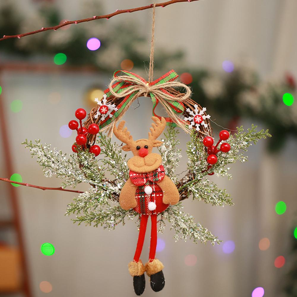 Christmas Wreath Artificial Dead Branches Garlands Hanging Floral Foliage Garland for New Year Xmas Navidad Decoration Ornaments